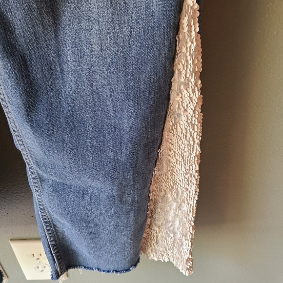Anthropologie Pilcro and the Letterpress Sequin Flare Jeans, Size 28 - Picture 3 of 5